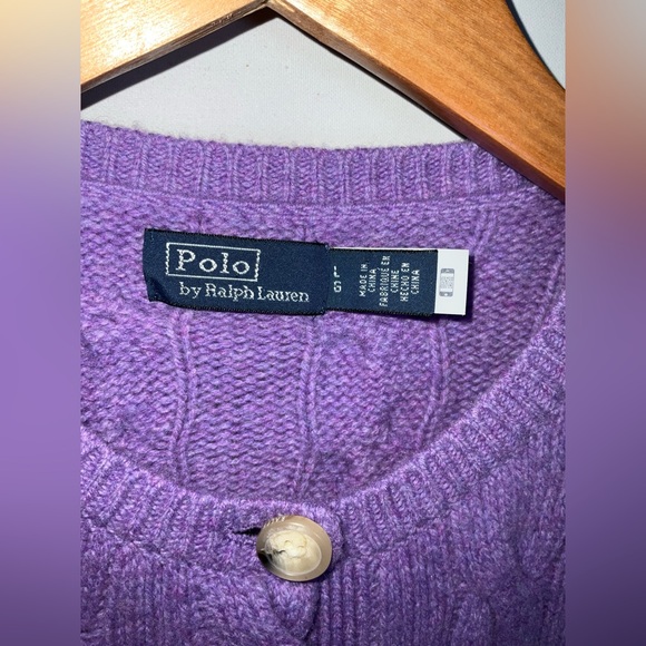 Polo Ralph Lauren Cable-Knit Wool & Cashmere Cardigan - Picture 3 of 4